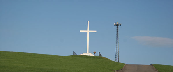 cross, cell tower